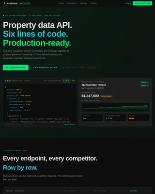 Dataflow — Instant Market Intelligence API Landing Page Template