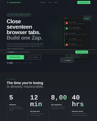 Automate — Intelligent Workflow Optimization Landing Page Template