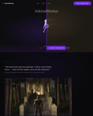 Cel — Artisan Animator Portfolio Landing Page Template