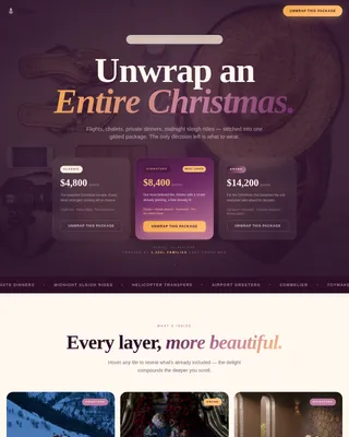 Caravan — Luxury Holiday Travel Landing Page Template