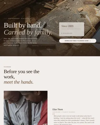 Timber — Artisan Casket Crafting Landing Page Template