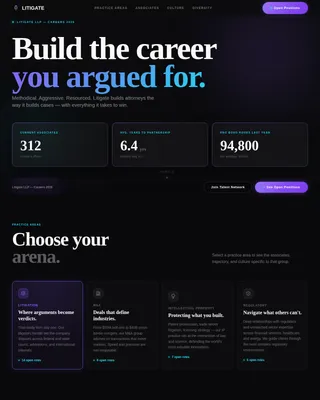 Advocate — Premier Law Career Landing Page Template
