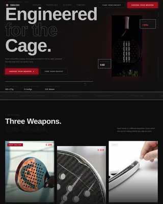 Ace — Premium Padel Equipment Landing Page Template