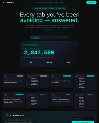 Advisor — Smart Financial Matching Landing Page Template