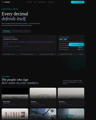 Comprehensive Accounting Solution Landing Page Template