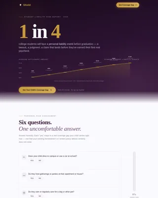 Guardian — Comprehensive Youth Liability Landing Page Template