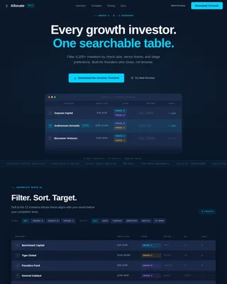 Allocate — Smart Investment Discovery Landing Page Template