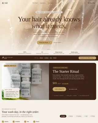 Artisan Textured Hair Care Landing Page Template