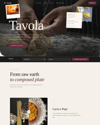 Cotta — Artisan Italian Dining Landing Page Template