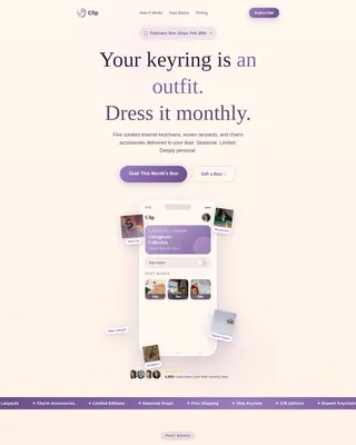 Charm — Curated Accessory Subscription Landing Page Template