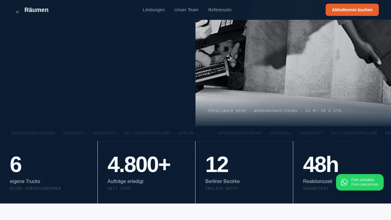 Efficient Junk Removal | Free Website Template | Rocket
