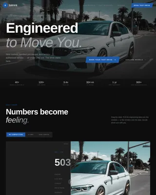 Drive - Engineered Precision BMW Certified Dealer Landing Page Template