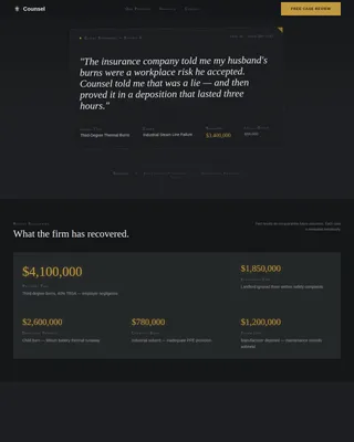 Burn Injury Attorney Landing Page Template