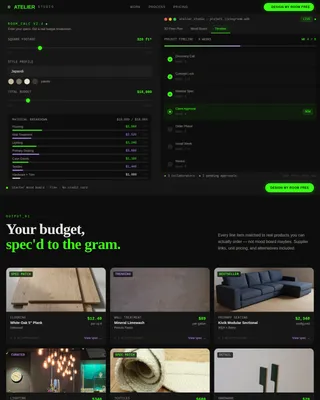 Atelier — Smart Interior Design Studio Landing Page Template