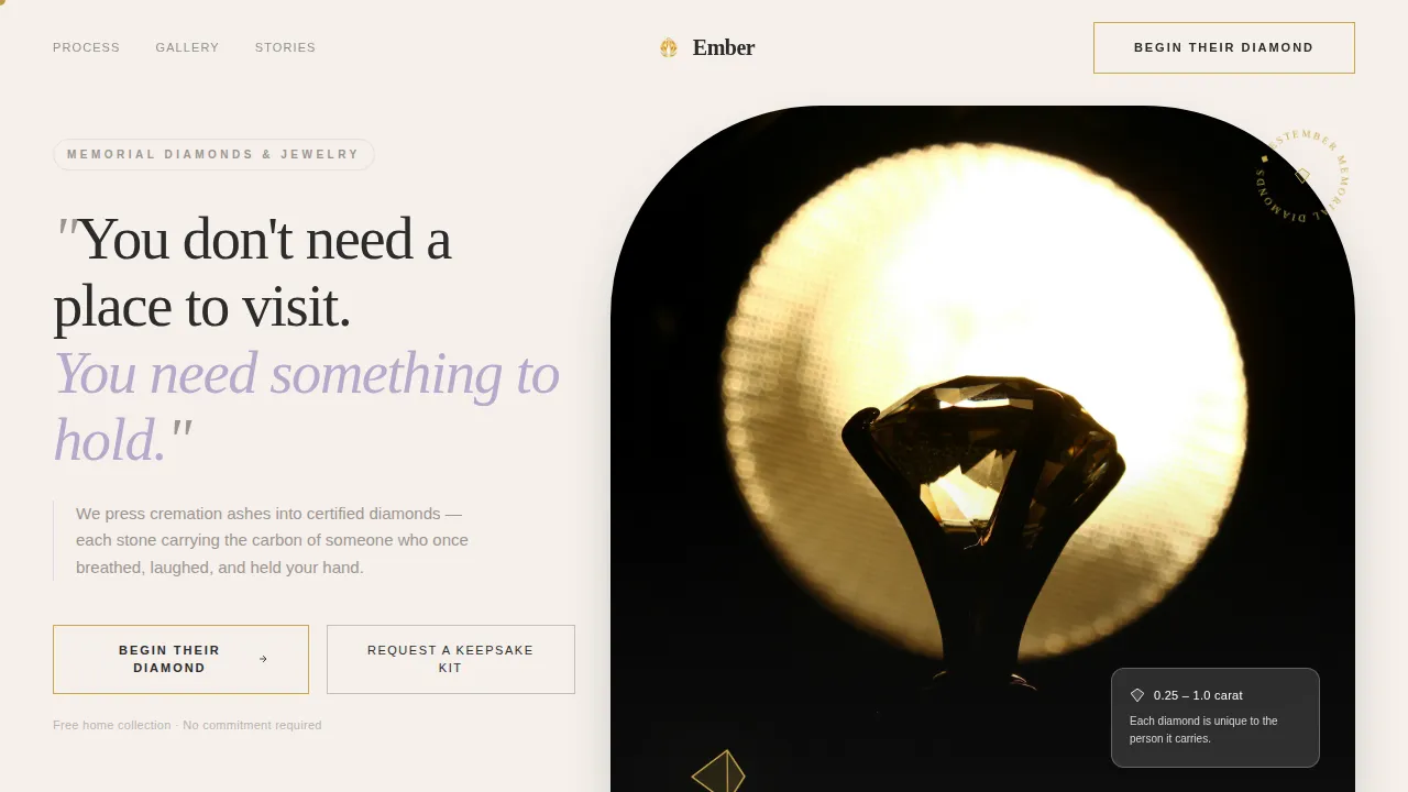 Funeral Services Portfolio & Case Study Website Template