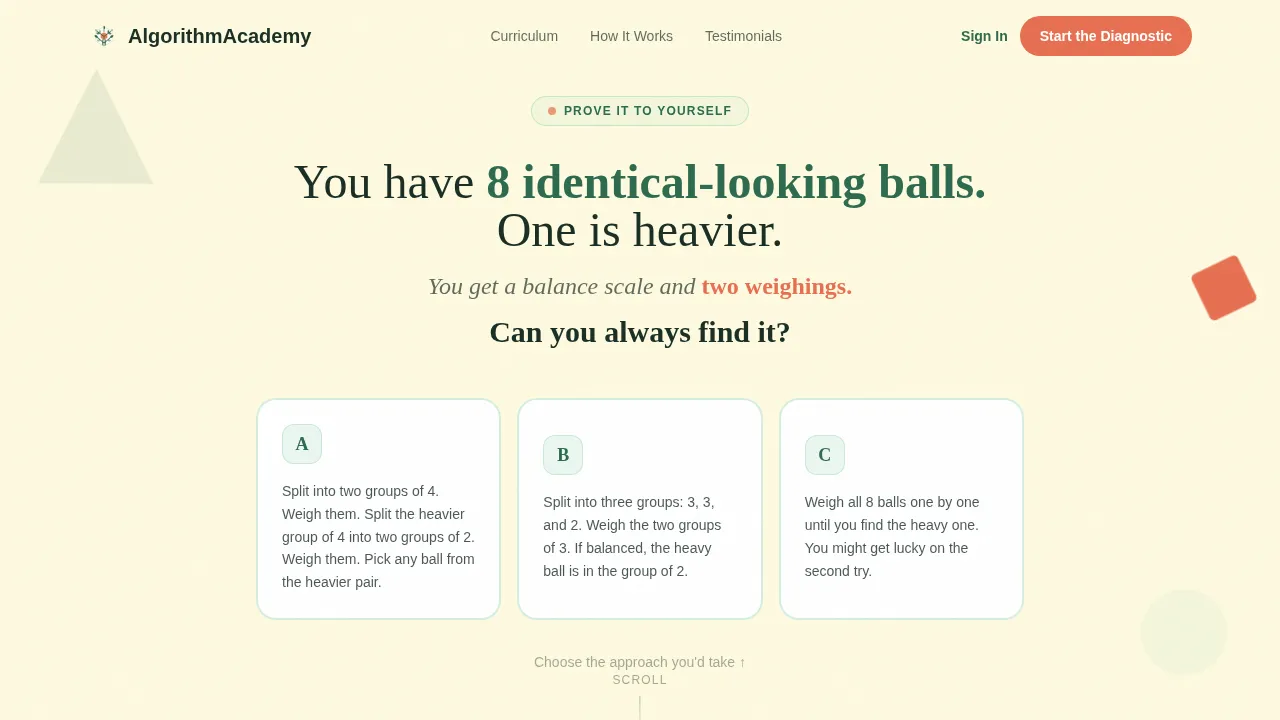 Algorithmia — Foundational Computer Science Learning Landing Page Template