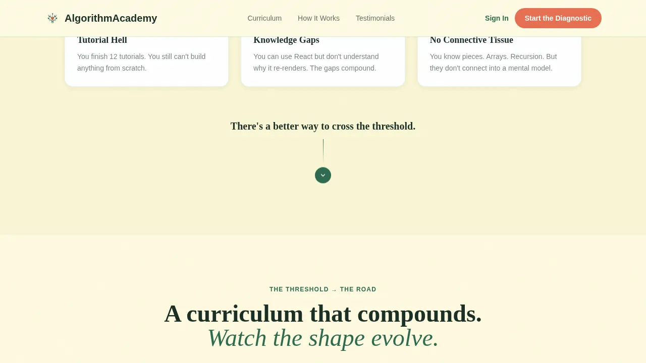 Algorithmia — Foundational Computer Science Learning Landing Page Template
