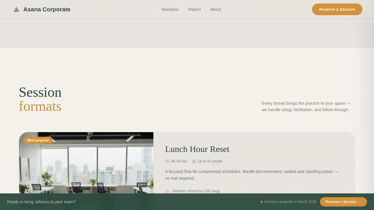 Yoga & Pilates Studio Appointment Booking Website Template