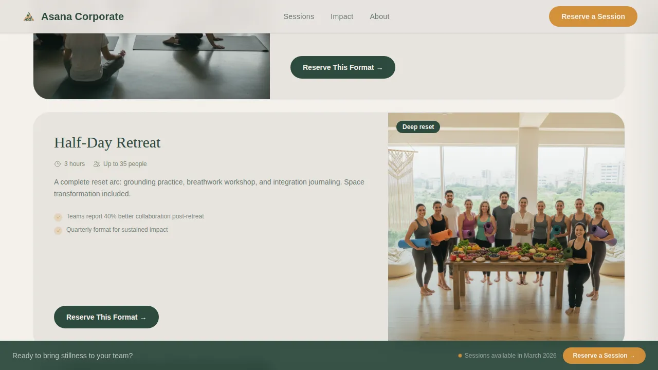 Yoga & Pilates Studio Appointment Booking Website Template