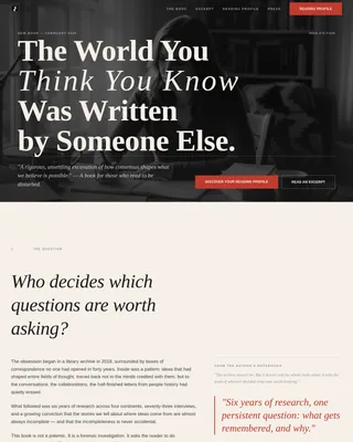 Author — Editorial Non-Fiction Writer Landing Page Template