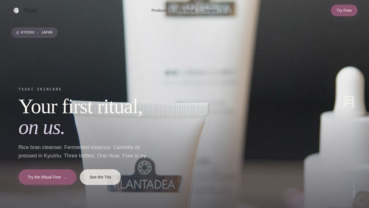 Ritual Japanese Skincare | Free Website Template | Rocket
