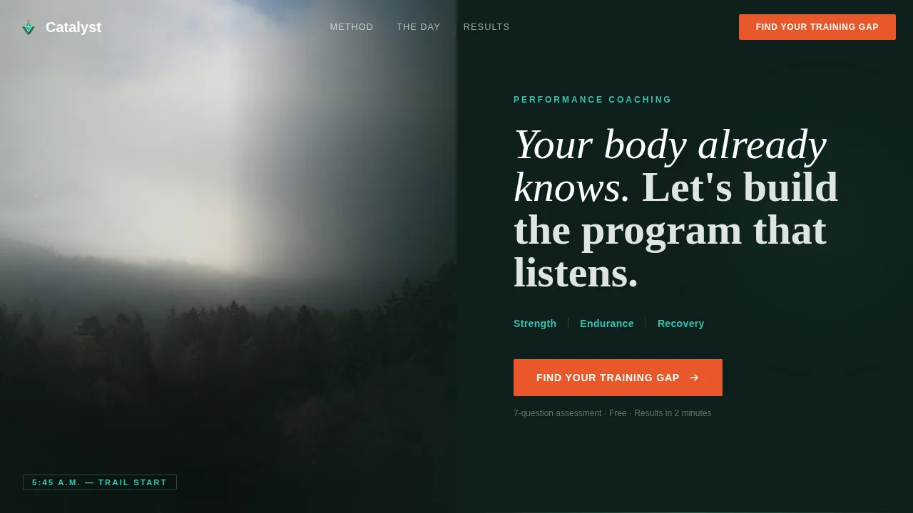 Athletic Performance Coaching Website Template for Competitive Athletes