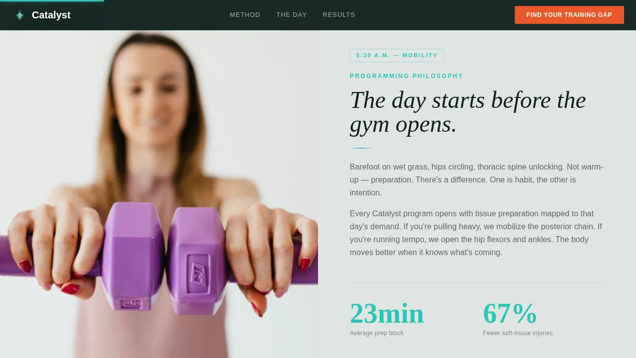 Athletic Performance Coaching Website Template for Competitive Athletes