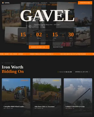 Auction Platforms & Types Pre-Launch & Coming Soon Website Template