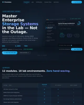 Industrial Storage Certification Landing Page Template