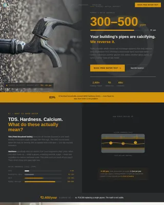 Aquapure — Effective Water Treatment Landing Page Template