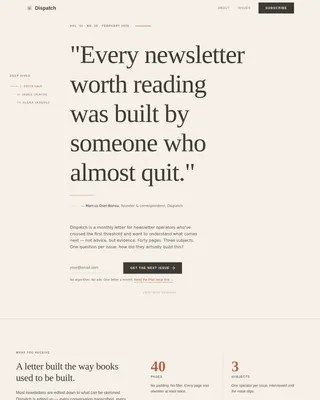 Chronicle — Vibrant Editorial Newsletter Landing Page Template