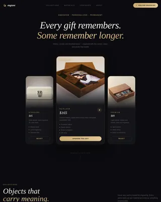 Bespoke — Premium Personalized Gifts Landing Page Template