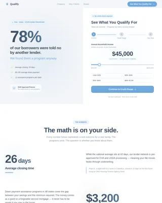 Approve — Accessible Affordable Mortgage Landing Page Template