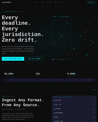 Intelligent Court Management Landing Page Template