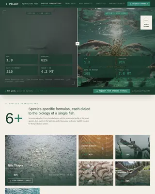 Aquaculture Fish Feed Manufacturer Website Template