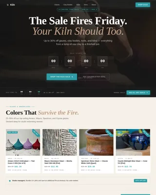 Ceramic — Vibrant Pottery Marketplace Landing Page Template
