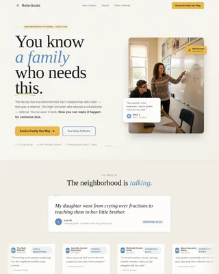 Advocate — Trusted Academic Referral Landing Page Template