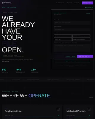 Bold Law Firm Data-Grid Evidence Website Template