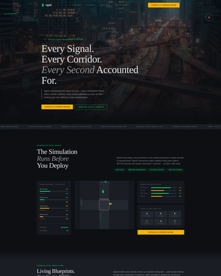 Signal - Intelligent Trafficmanagement Landing Page Template