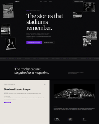 Byline - Editorial Sportsmarketing Landing Page Template