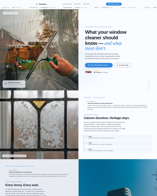 Squeegee - Spotless Windowcleaning Landing Page Template