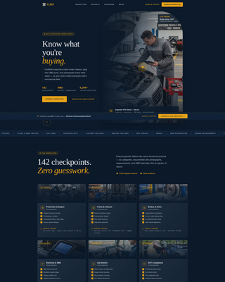 Fleet - Precision Inspection Landing Page Template