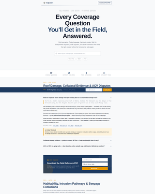 Adjuster - Authoritative Insurance Landing Page Template