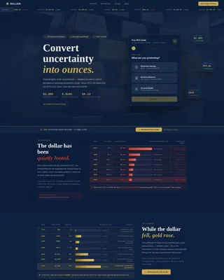 Bullion - Vault-Backed Precious Metals IRA Landing Page Template