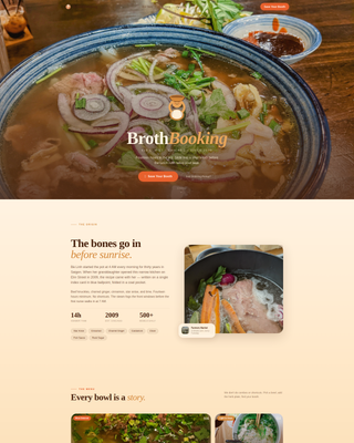 Broth - Heartwarming Pho Landing Page Template