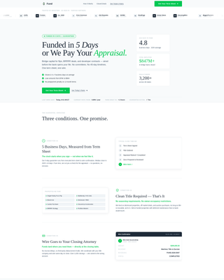 Fund - Guaranteed Hardmoney Landing Page Template