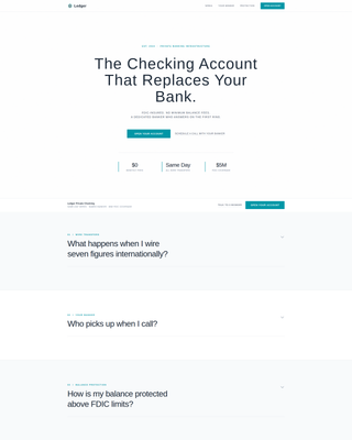 Ledger - Precision Highnetworth Landing Page Template