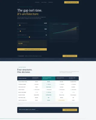 Architect — Executive Retirement Blueprint Landing Page Template