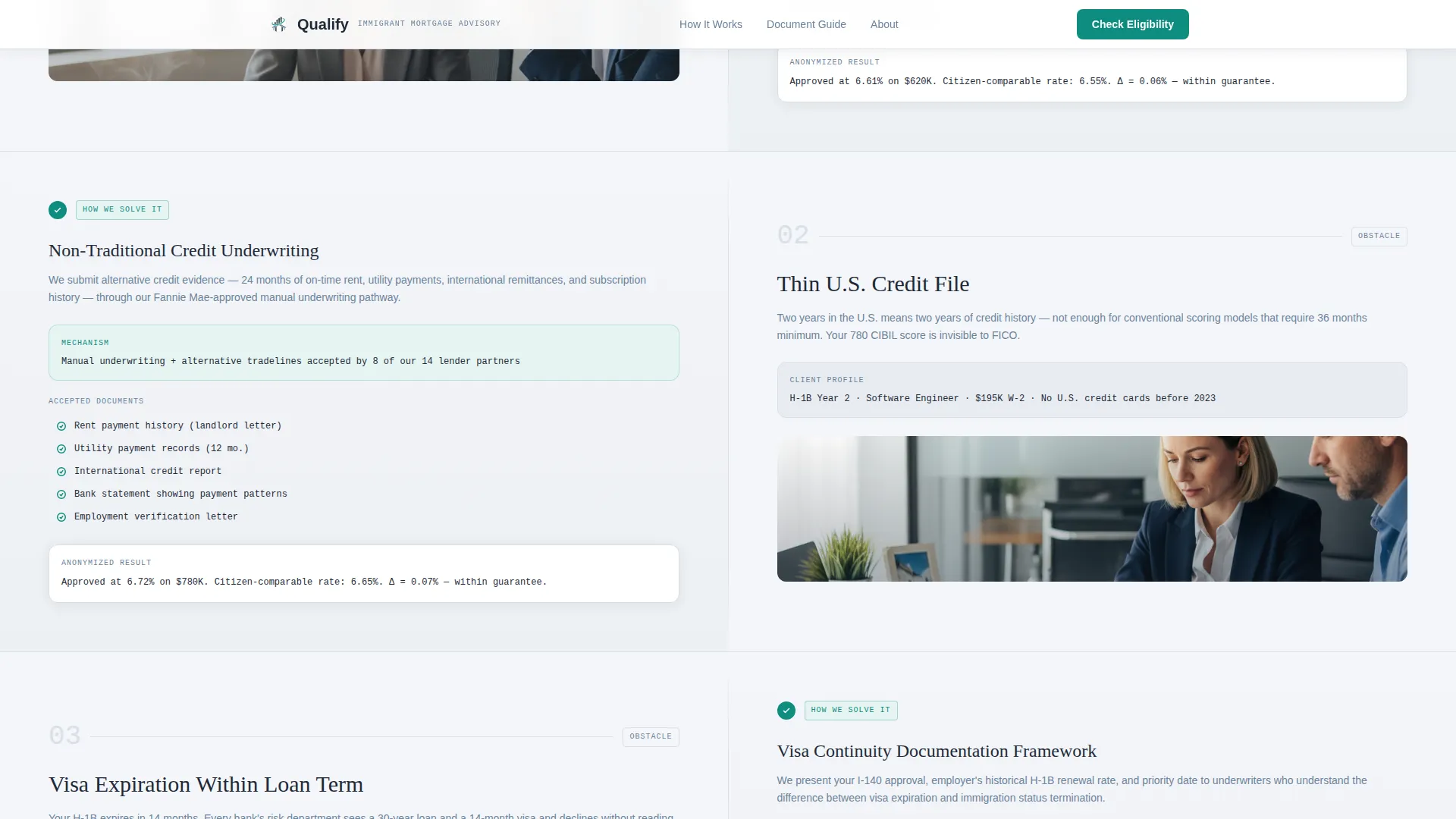 Advise — Immigrant Mortgage Expert Landing Page Template