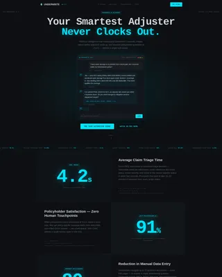 Automate — AI Claims Processor Landing Page Template